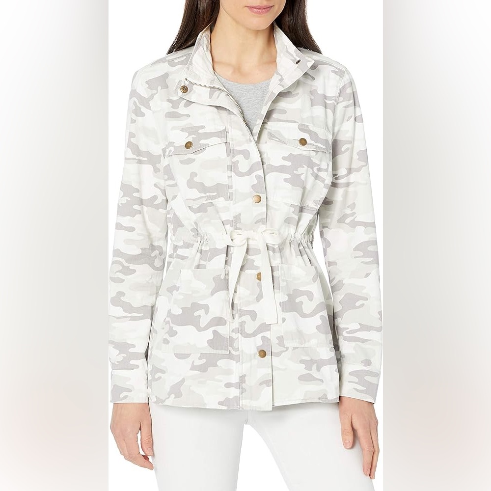 Mudpie utility jacket white camo